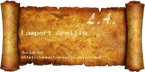 Lampert Armilla névjegykártya